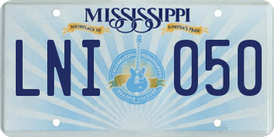 MS license plate LNI050