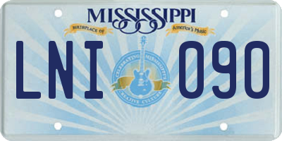 MS license plate LNI090