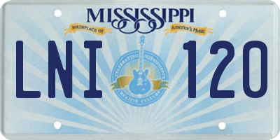 MS license plate LNI120