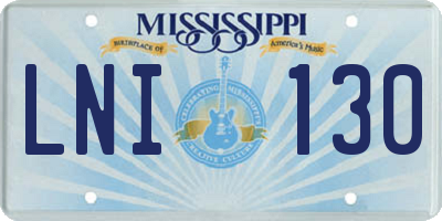 MS license plate LNI130