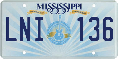 MS license plate LNI136