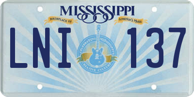 MS license plate LNI137