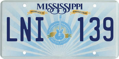 MS license plate LNI139