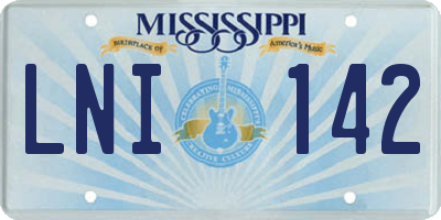 MS license plate LNI142