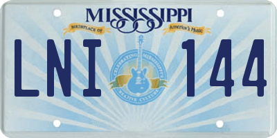 MS license plate LNI144