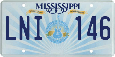MS license plate LNI146