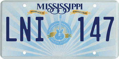 MS license plate LNI147
