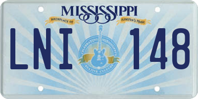 MS license plate LNI148