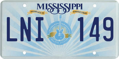 MS license plate LNI149