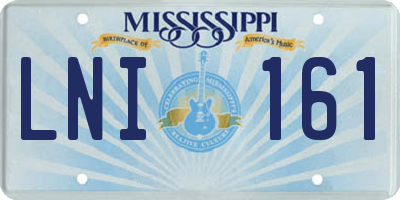 MS license plate LNI161