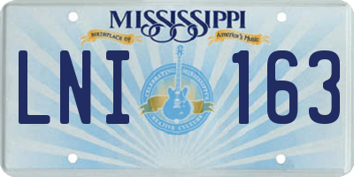 MS license plate LNI163