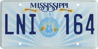 MS license plate LNI164