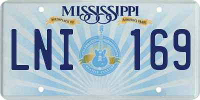 MS license plate LNI169