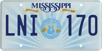 MS license plate LNI170