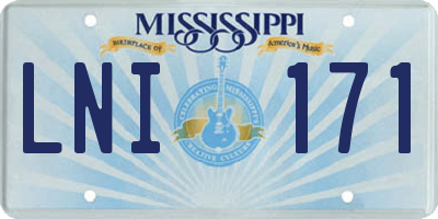 MS license plate LNI171