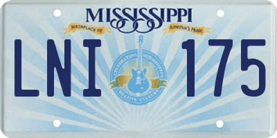 MS license plate LNI175