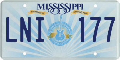 MS license plate LNI177