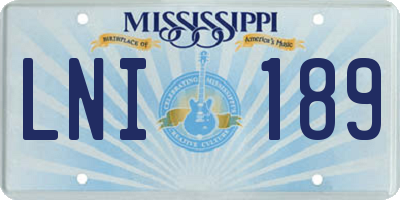 MS license plate LNI189