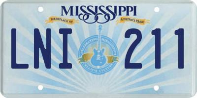 MS license plate LNI211