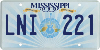 MS license plate LNI221