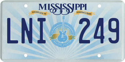 MS license plate LNI249