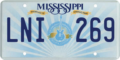 MS license plate LNI269