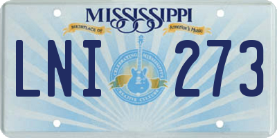 MS license plate LNI273