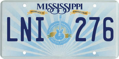 MS license plate LNI276
