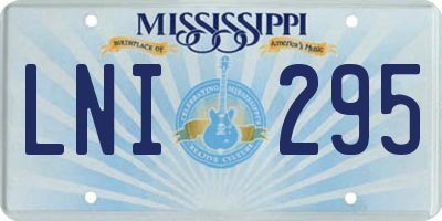 MS license plate LNI295