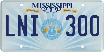 MS license plate LNI300