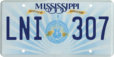 MS license plate LNI307