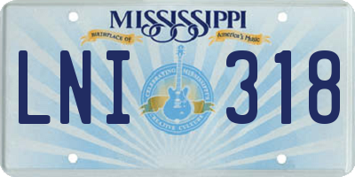MS license plate LNI318