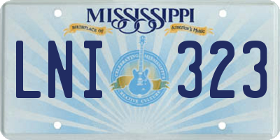 MS license plate LNI323