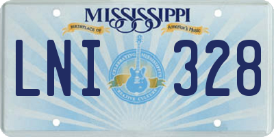 MS license plate LNI328