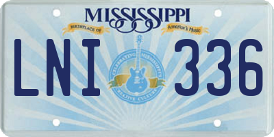 MS license plate LNI336