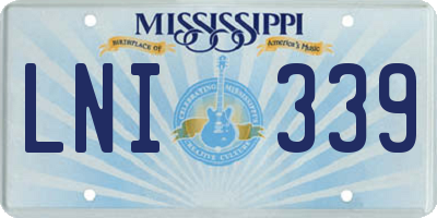 MS license plate LNI339