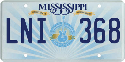 MS license plate LNI368