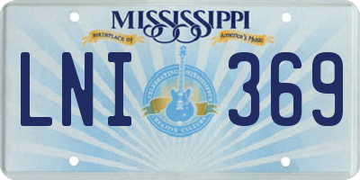 MS license plate LNI369