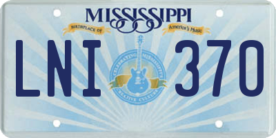 MS license plate LNI370