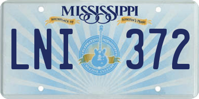 MS license plate LNI372