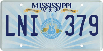 MS license plate LNI379