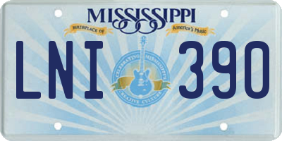 MS license plate LNI390