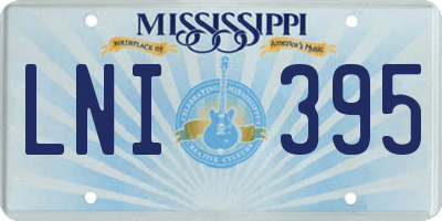 MS license plate LNI395