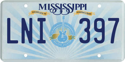 MS license plate LNI397