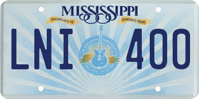MS license plate LNI400