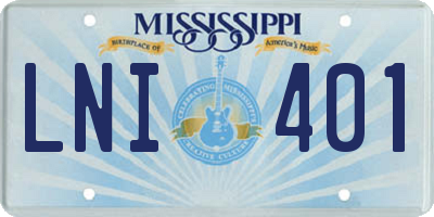 MS license plate LNI401
