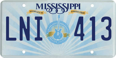MS license plate LNI413