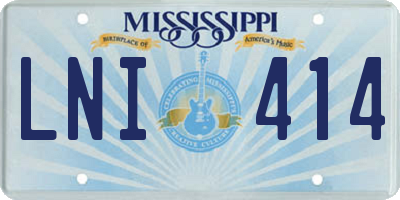 MS license plate LNI414