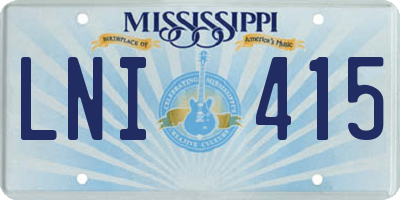 MS license plate LNI415