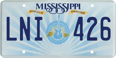 MS license plate LNI426